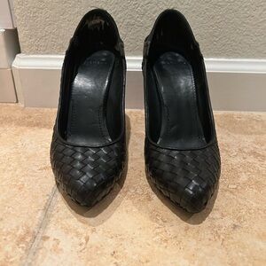 Givenchy Black Woven Leather Women's Shoes